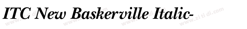 ITC New Baskerville Italic字体转换